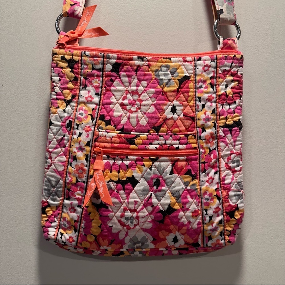 Vera Bradley Hipster Crossbody Bag Pixie Blooms Retired 2015 Cotton Lightweight - Picture 2 of 15